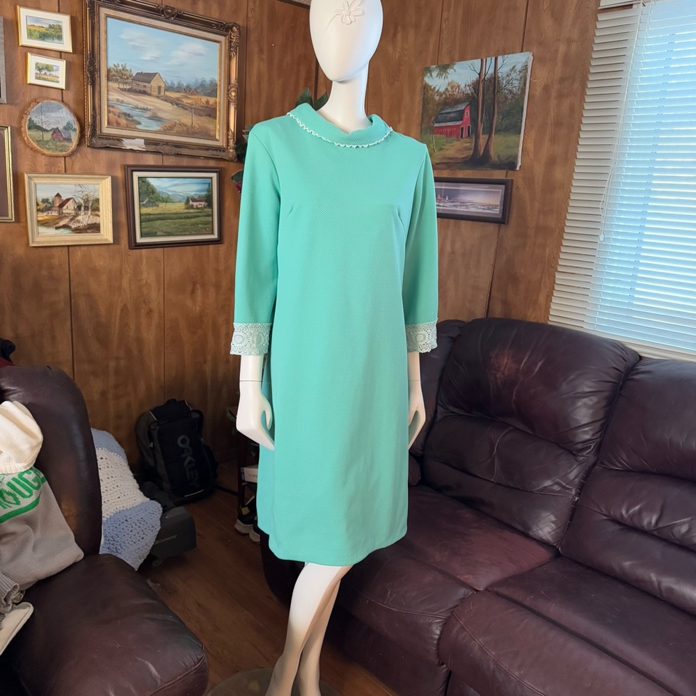 Vintage Simpson Sears Seafoam Dress